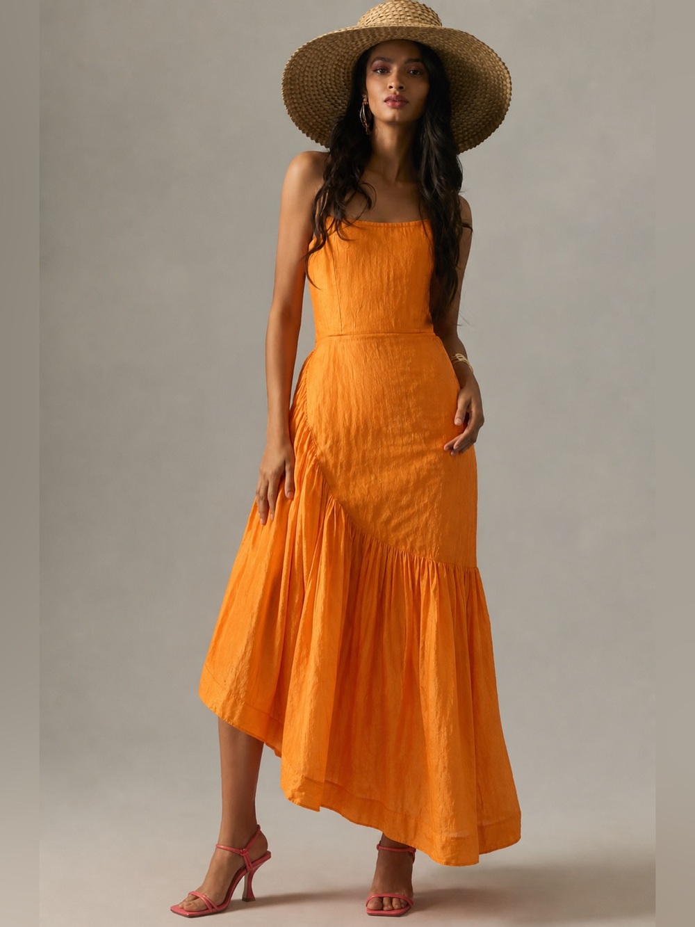 ANTHROPOLOGIE LET ME BE STRAPLESS ASYMMETRICAL DRESS SZ S BROKEN ZIPPER AS IS